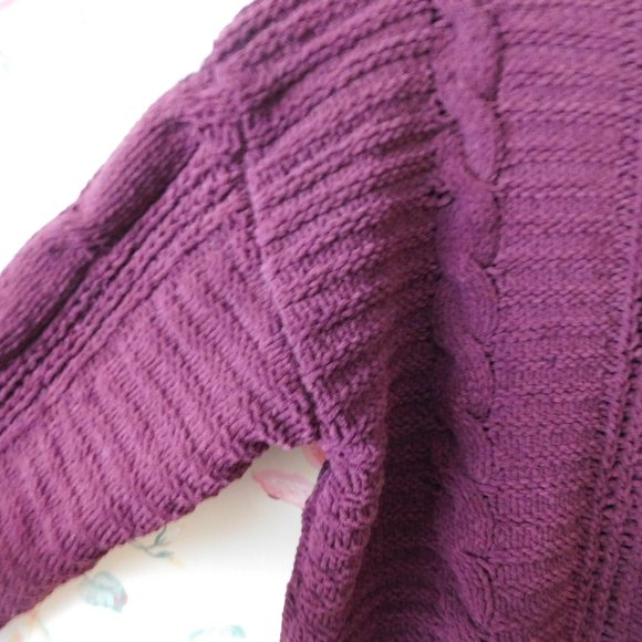 🔮 Twilight Purple Chenille Sweater - Picture 3 of 7
